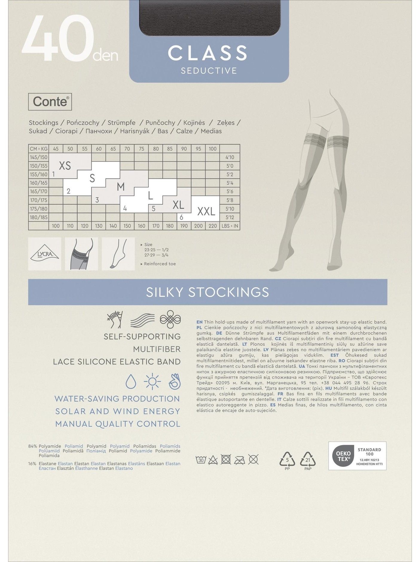 Stockings CONTE ELEGANT CLASS 40 – Silky, Elegant, and Luxuriously Comfortable