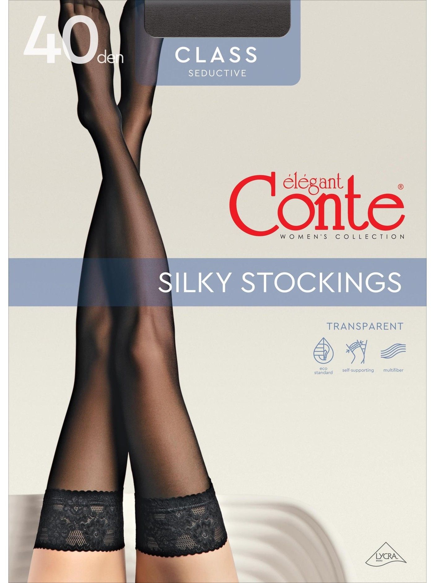 Stockings CONTE ELEGANT CLASS 40 – Silky, Elegant, and Luxuriously Comfortable